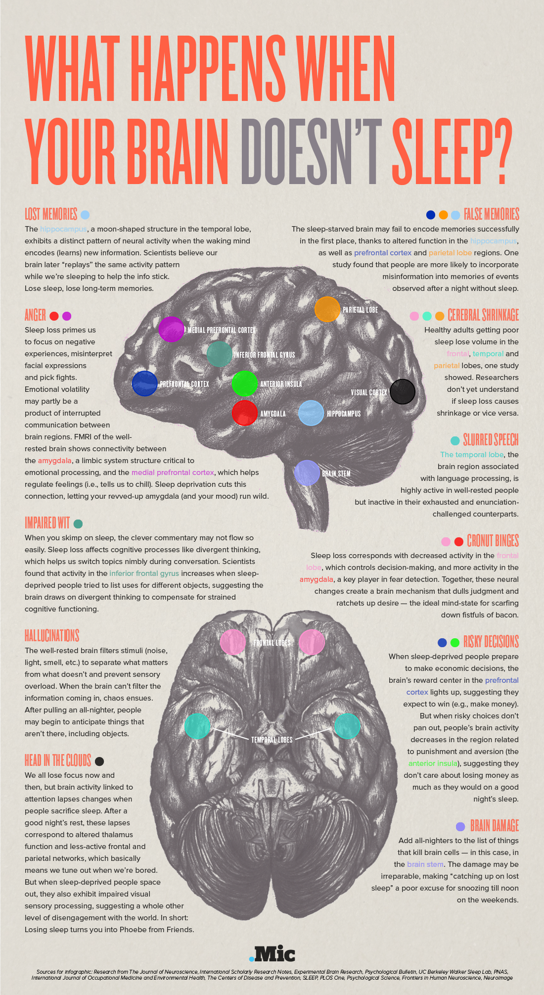 This Graphic Explains How Lack Of Sleep Can Negatively Affect Your Brain