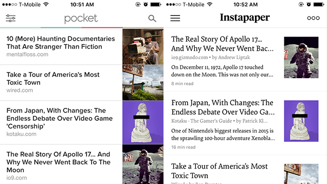 Read It Later Showdown: Pocket Vs. Instapaper