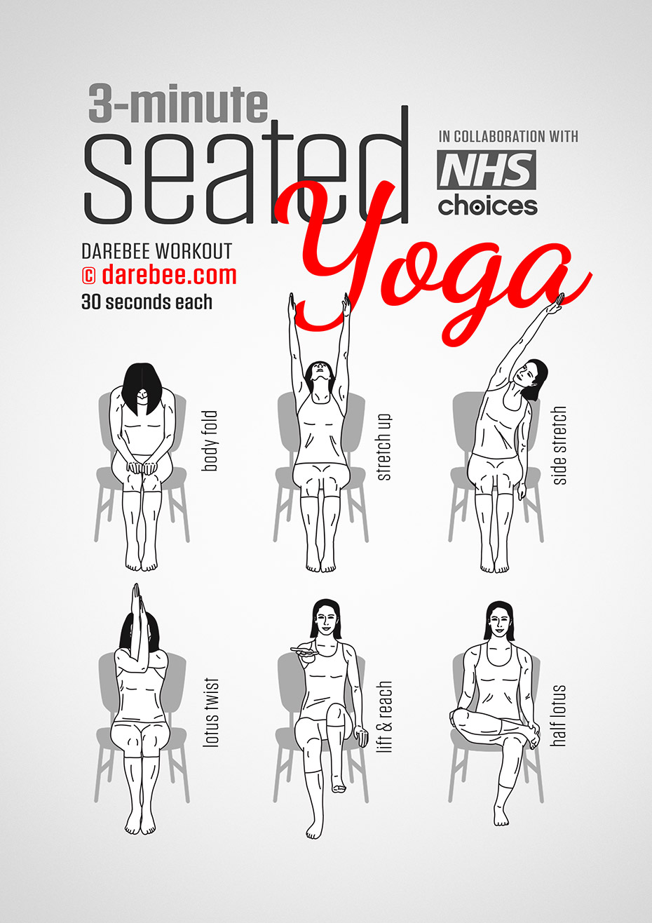 How To Do Yoga While Sitting At Work [Infographic]