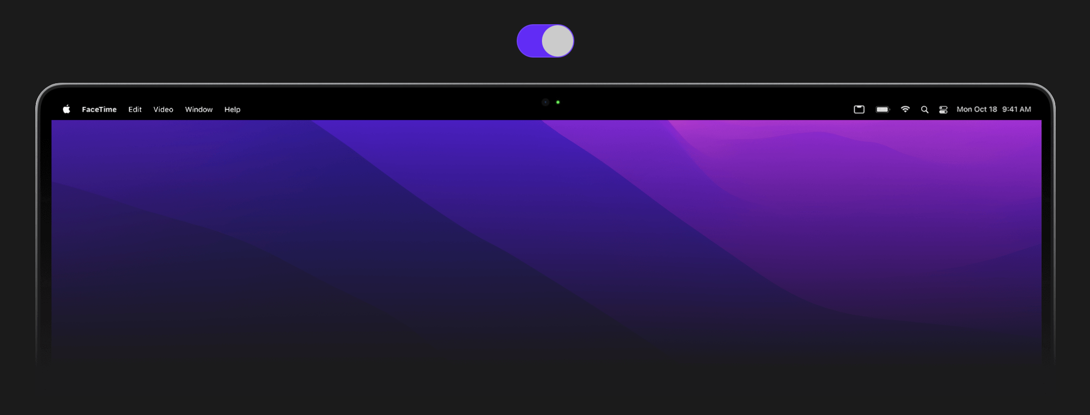 That's the new MacBook Pro, notch hidden away.  (Screenshot: MakeTheApp)