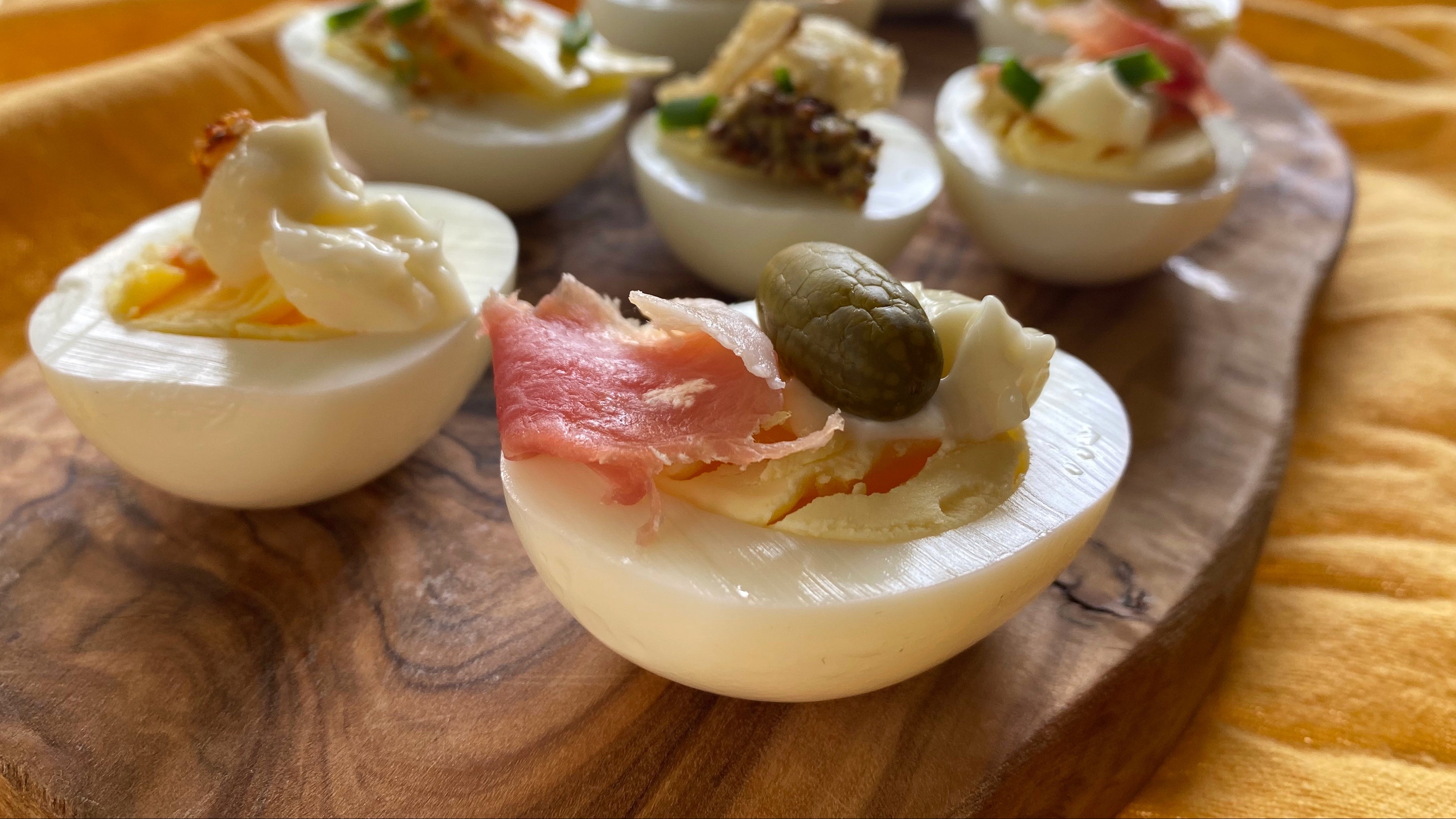 A little mayo + country ham + pickled cucamelon (Photo: Claire Lower)