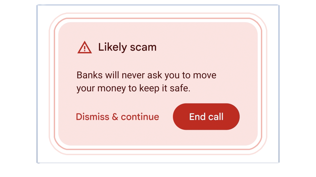 android 15 scam detection google