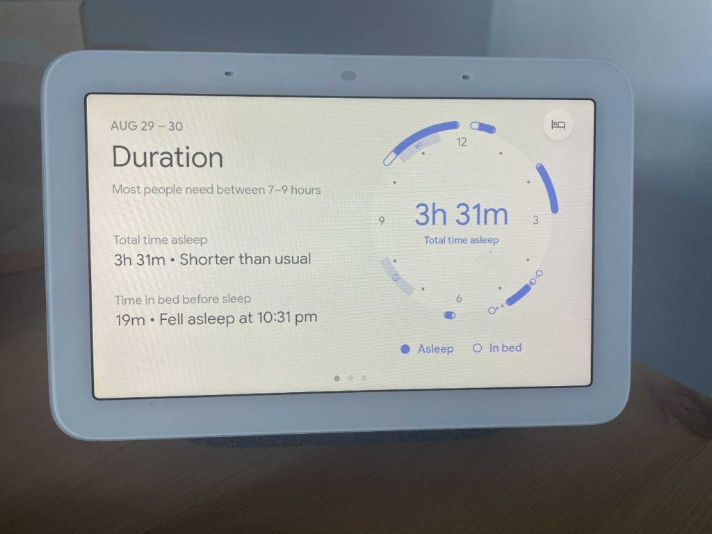 google nest hub sleep sensing