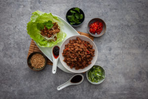 V2 plant-based mince San Choy Bau recipe