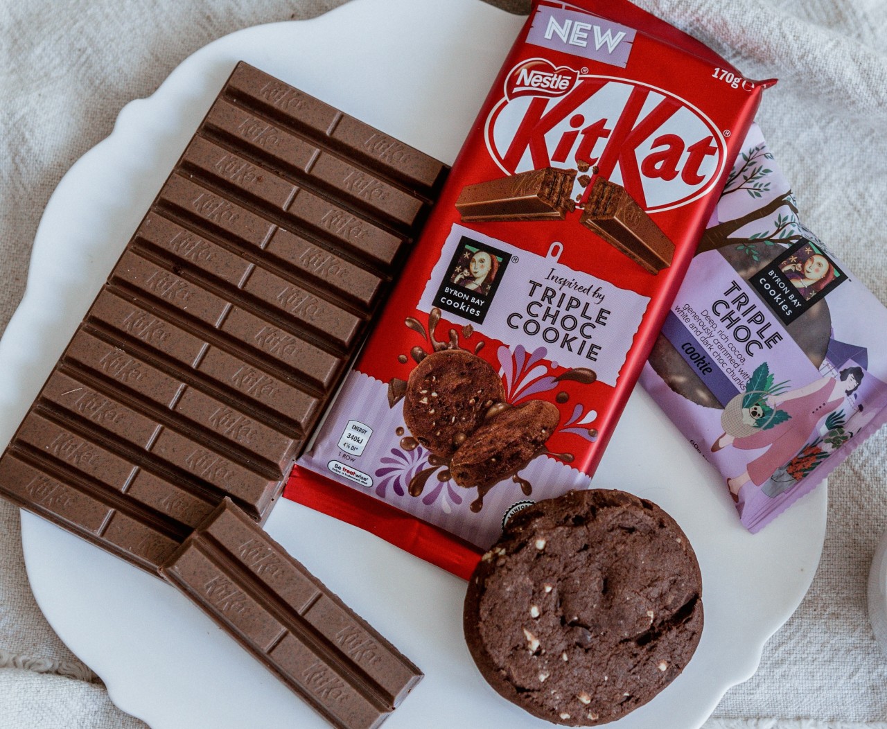 kitkat byron bay cookies triple choc