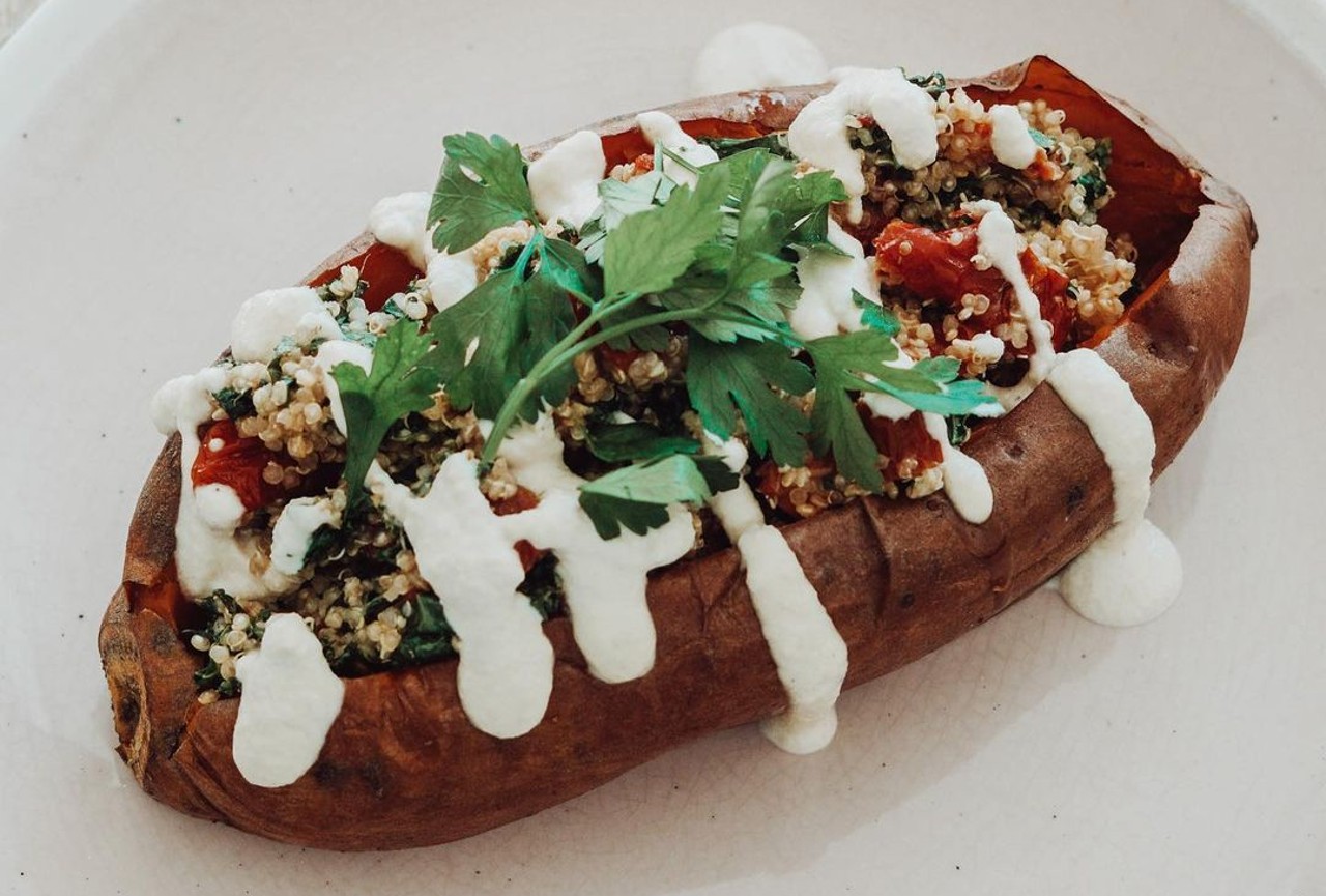 stuffed sweet potato lunch recipe