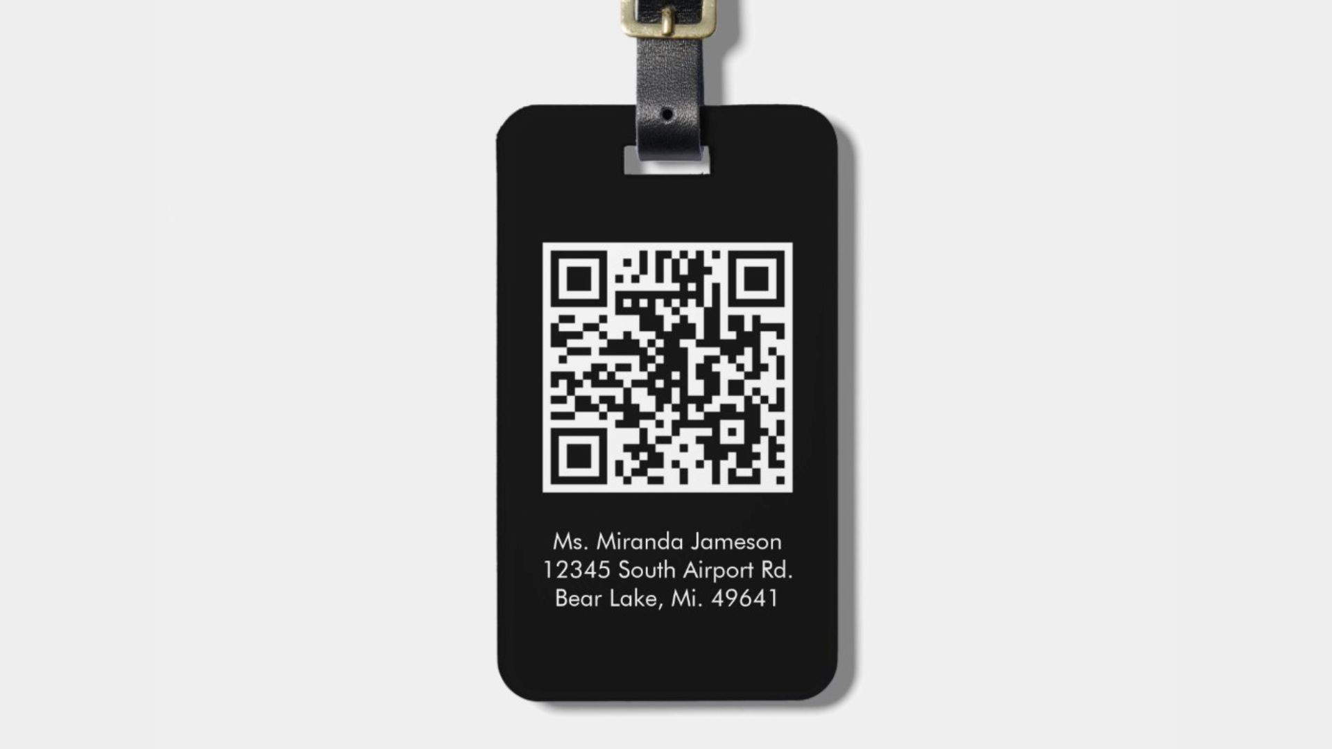 Luggage tracker: Zazzle QR code tag