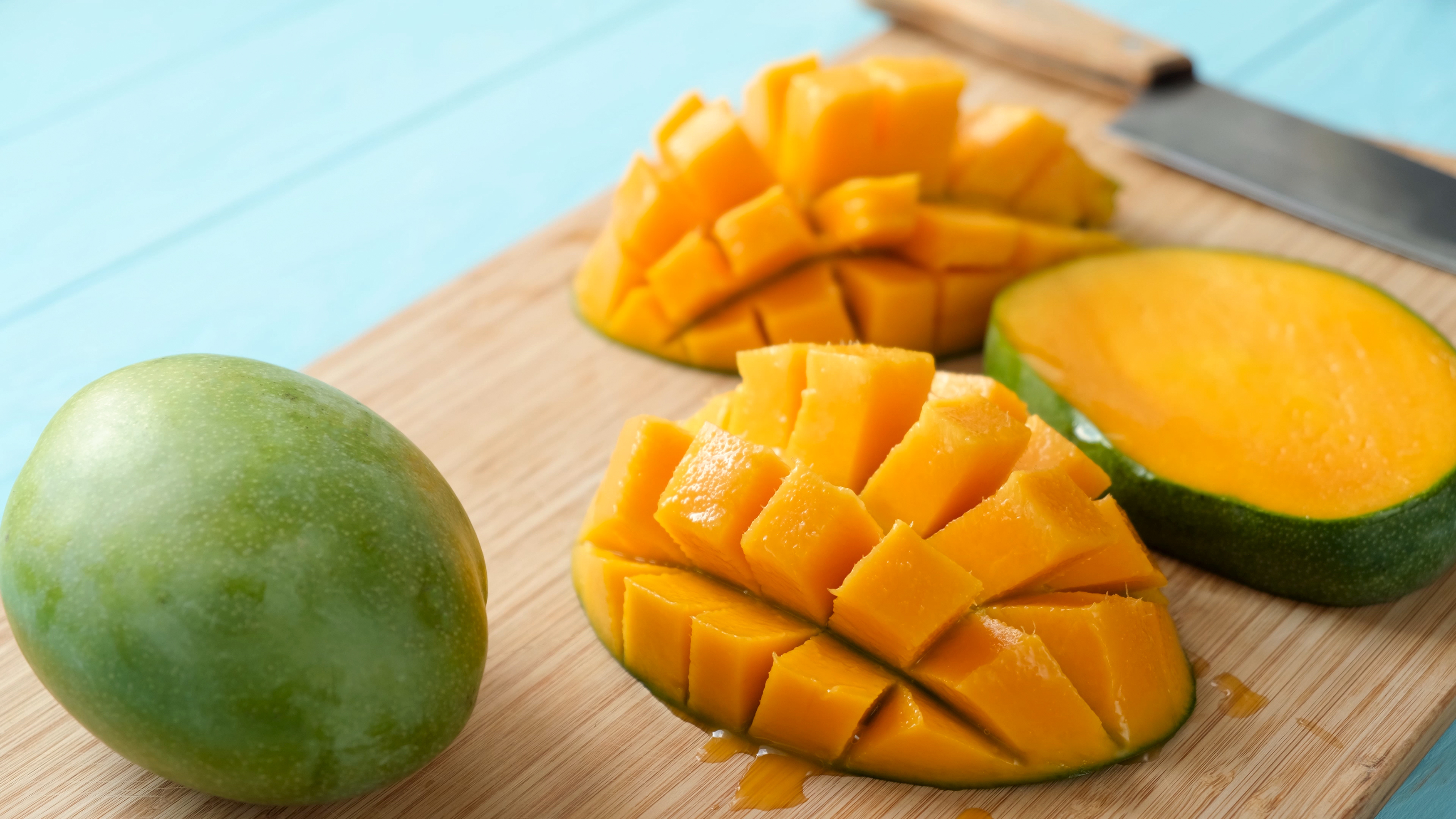 Sliced and diced mango