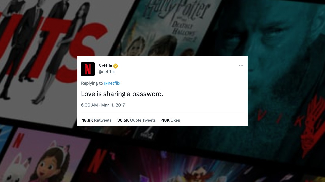 Netflix password sharing